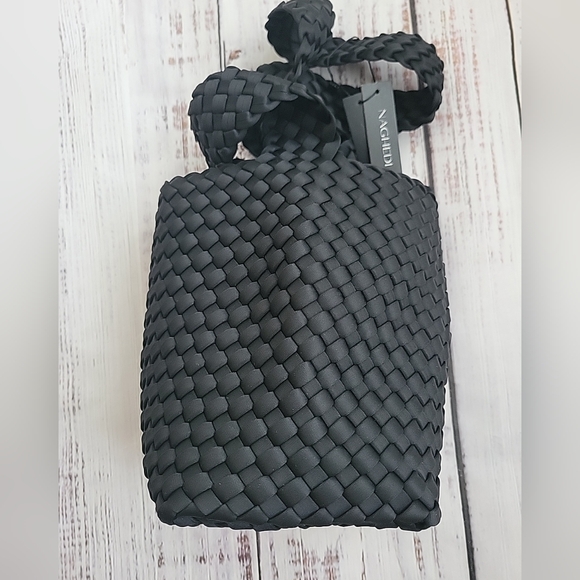 Naghedi Laguna Crossbody Purse Bag Onyx NEW NWT Handwoven Neoprene - Picture 9 of 12